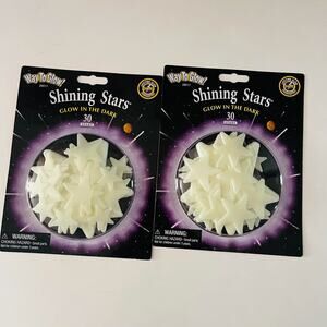 60pcs Way to Glow Shining Star GLOW IN THE DARK Stars Space Dark Sky Fun Age 5+